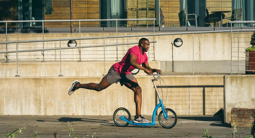 scooter exercise, large wheel kick scooter